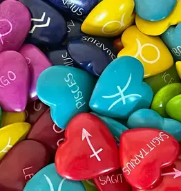 Global Crafts Zodiac Soapstone Hearts
