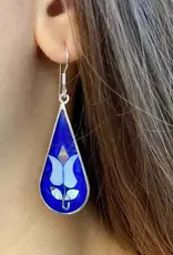 Global Crafts Tulip Abalone Teardrop Earrings