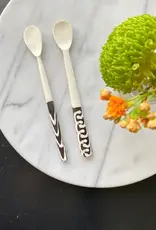 Global Crafts Long Batik Bone Appetizer Spoon