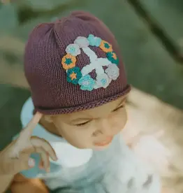 Pebble Peace Hat Purple Medium (6-12 months)