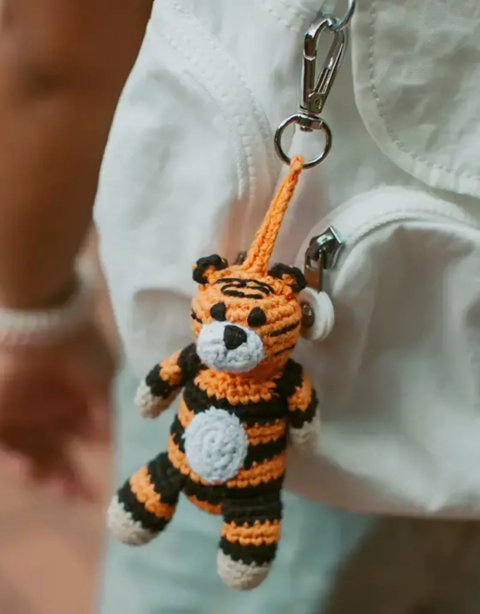 Pebble Charming Tiger Bag Charm