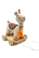 Pebble Wooden Pull Along Llama
