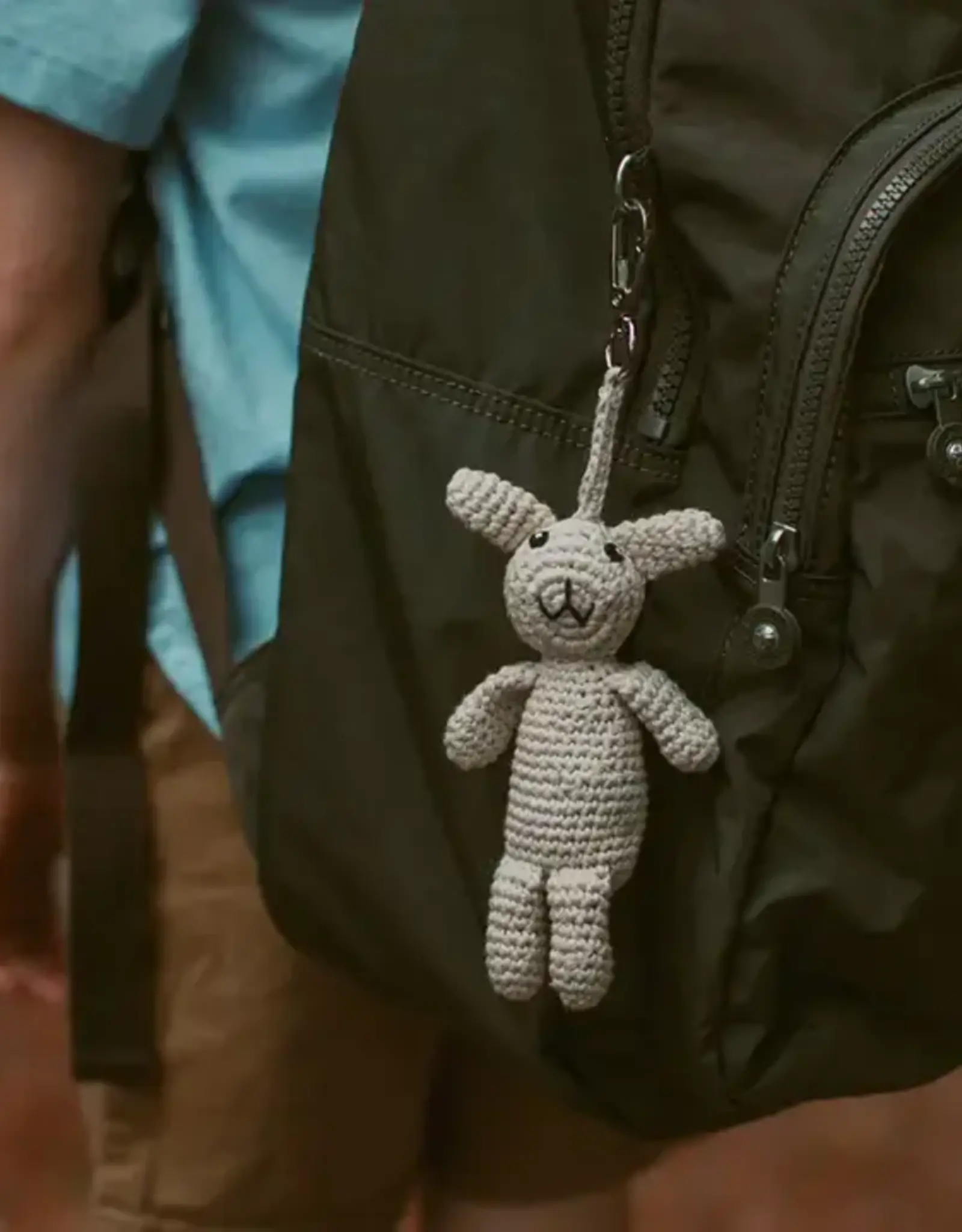 Pebble Cream Bunny Bag Charm