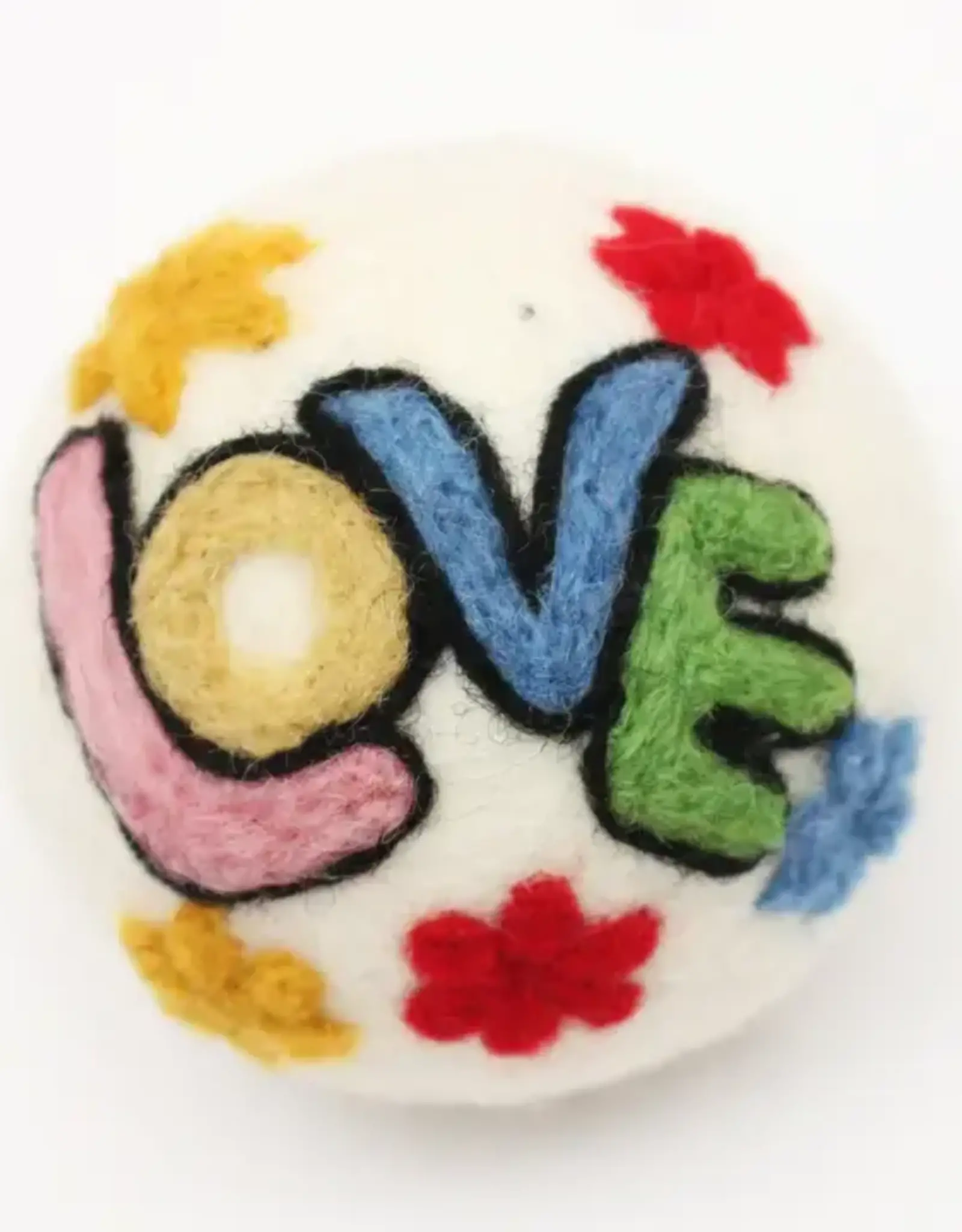Ethical Global Colorful Love Felt Dryer Ball