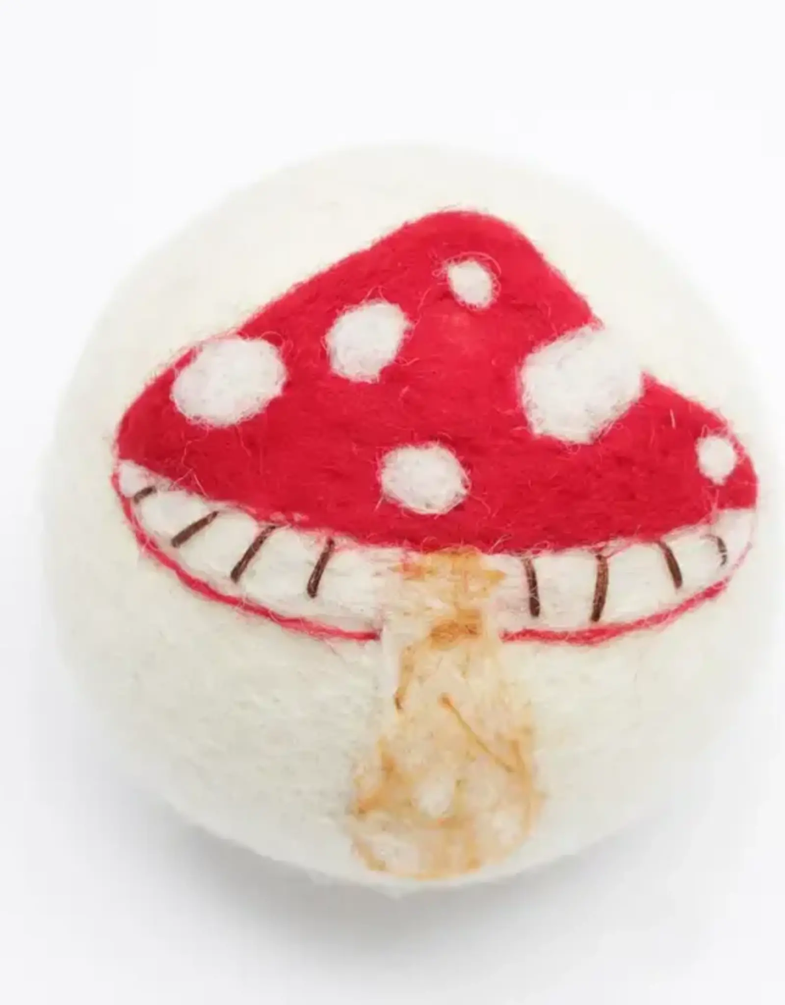 Ethical Global Red Mushroom Felt Dryer Ball