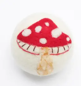 Ethical Global Red Mushroom Felt Dryer Ball
