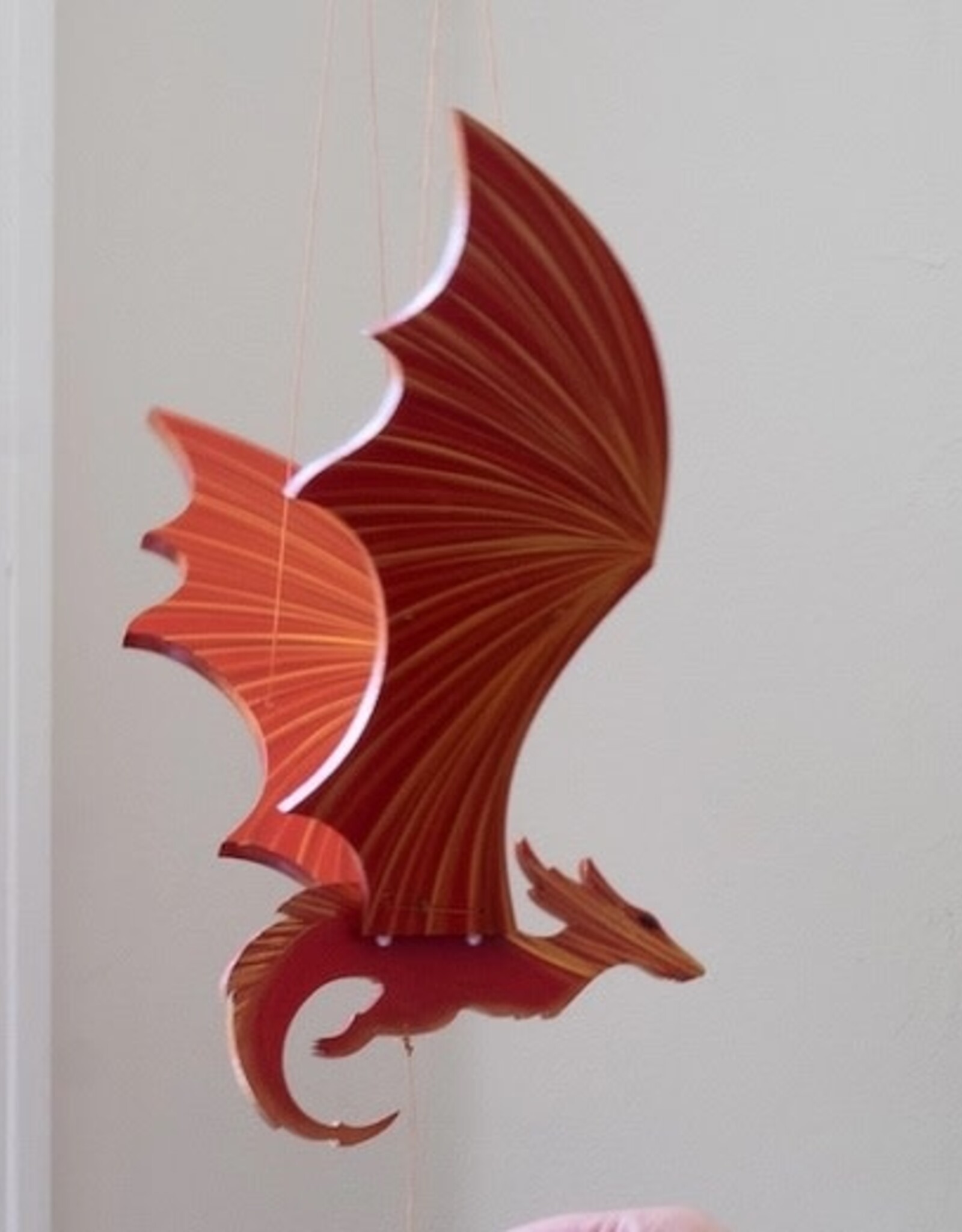 Tulia Artisans Fire Dragon Flying Mobile