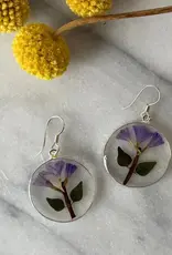 Global Crafts Pressed Flower Dangle Earrings