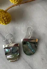 Global Crafts Abalone Geo Dangle Earrings