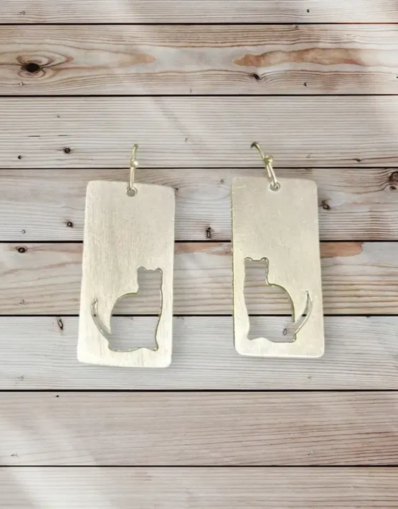 Hopes Unlimited Silhouette Cat Earrings