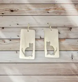 Hopes Unlimited Silhouette Cat Earrings