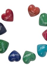 Swahili African Modern Mini Inspiration Stone Word Hearts (3cm)