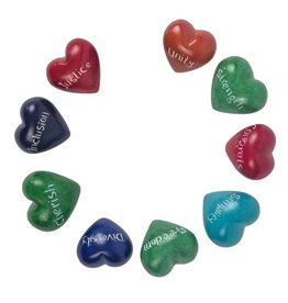 Swahili African Modern Mini Inspiration Stone Word Hearts (3cm)
