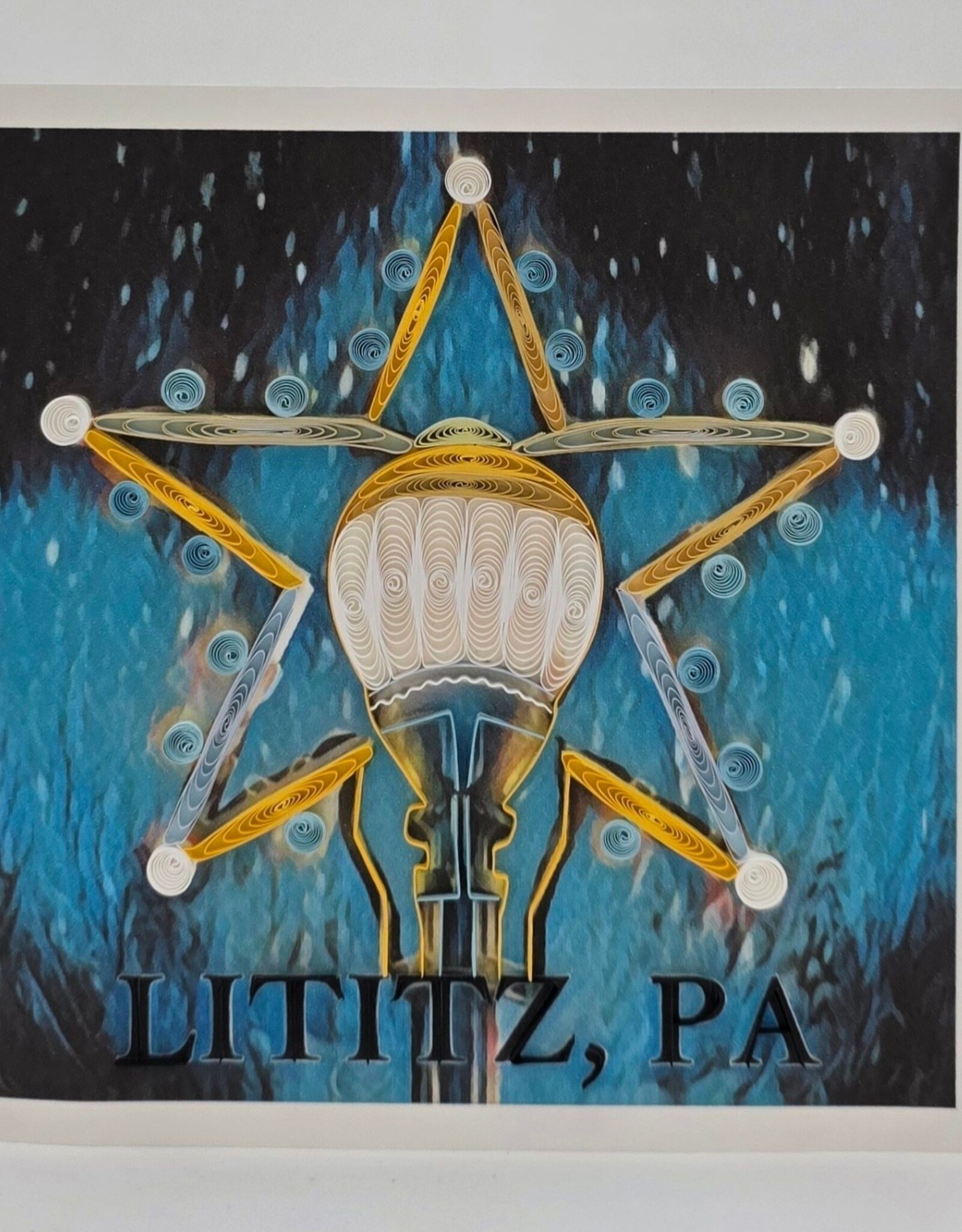 Quilling Card Quilled Lititz Star Light Greeting Card