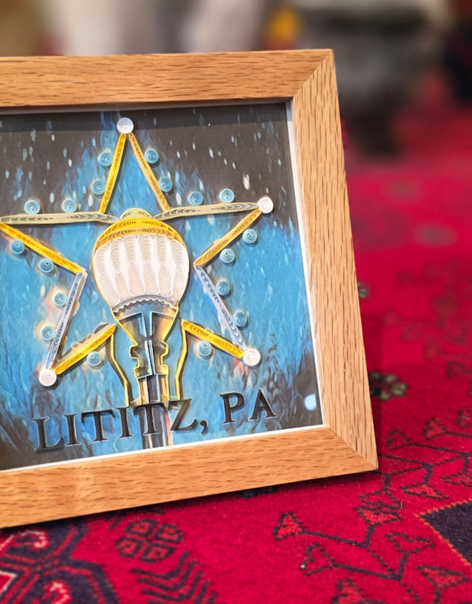 Quilling Card Quilled Lititz Star Light Greeting Card