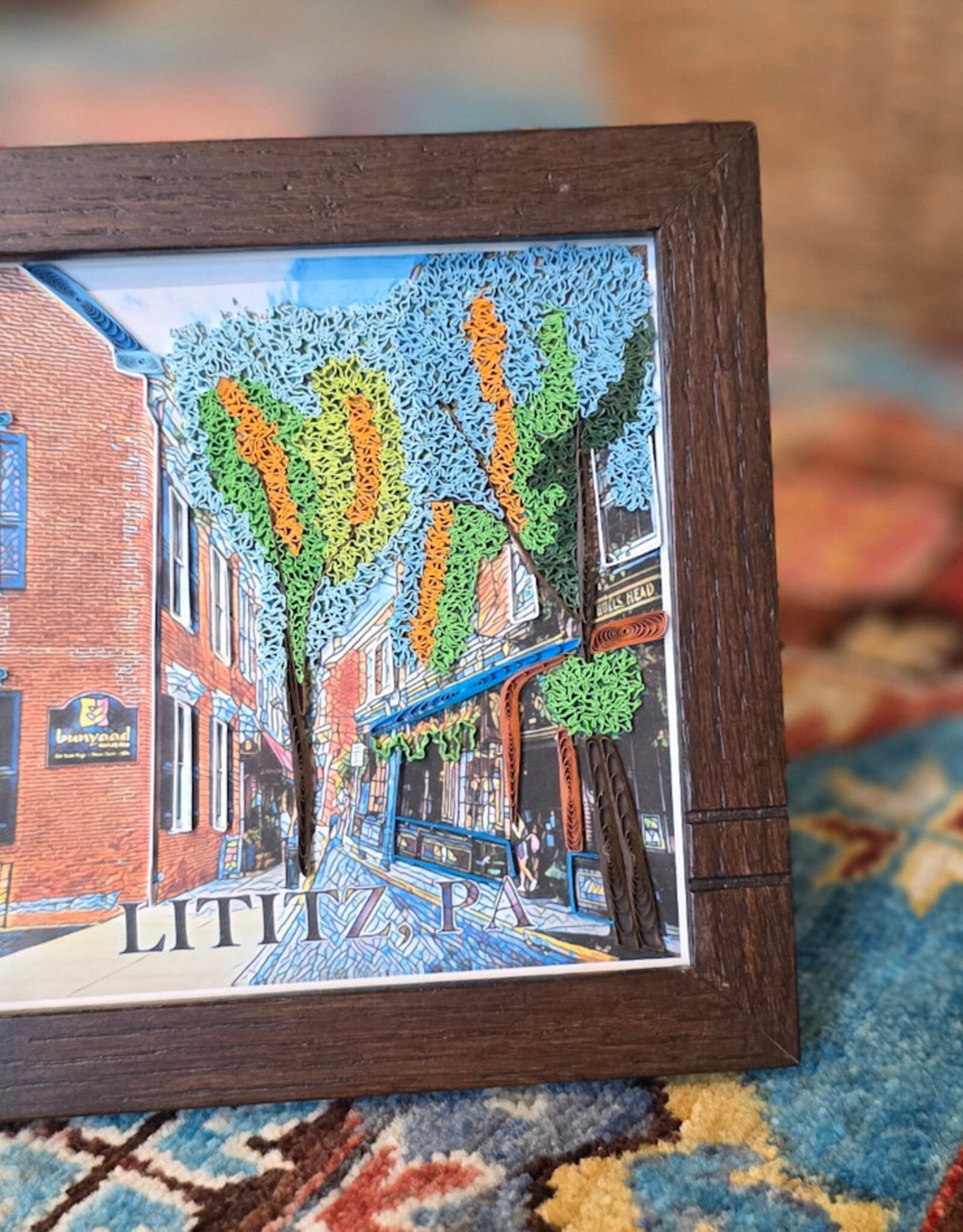 Quilling Card Quilled Lititz Building Greeting Card