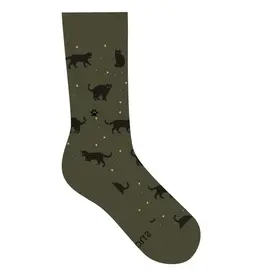 Conscious Step Socks that Save Cats (Green Cats)