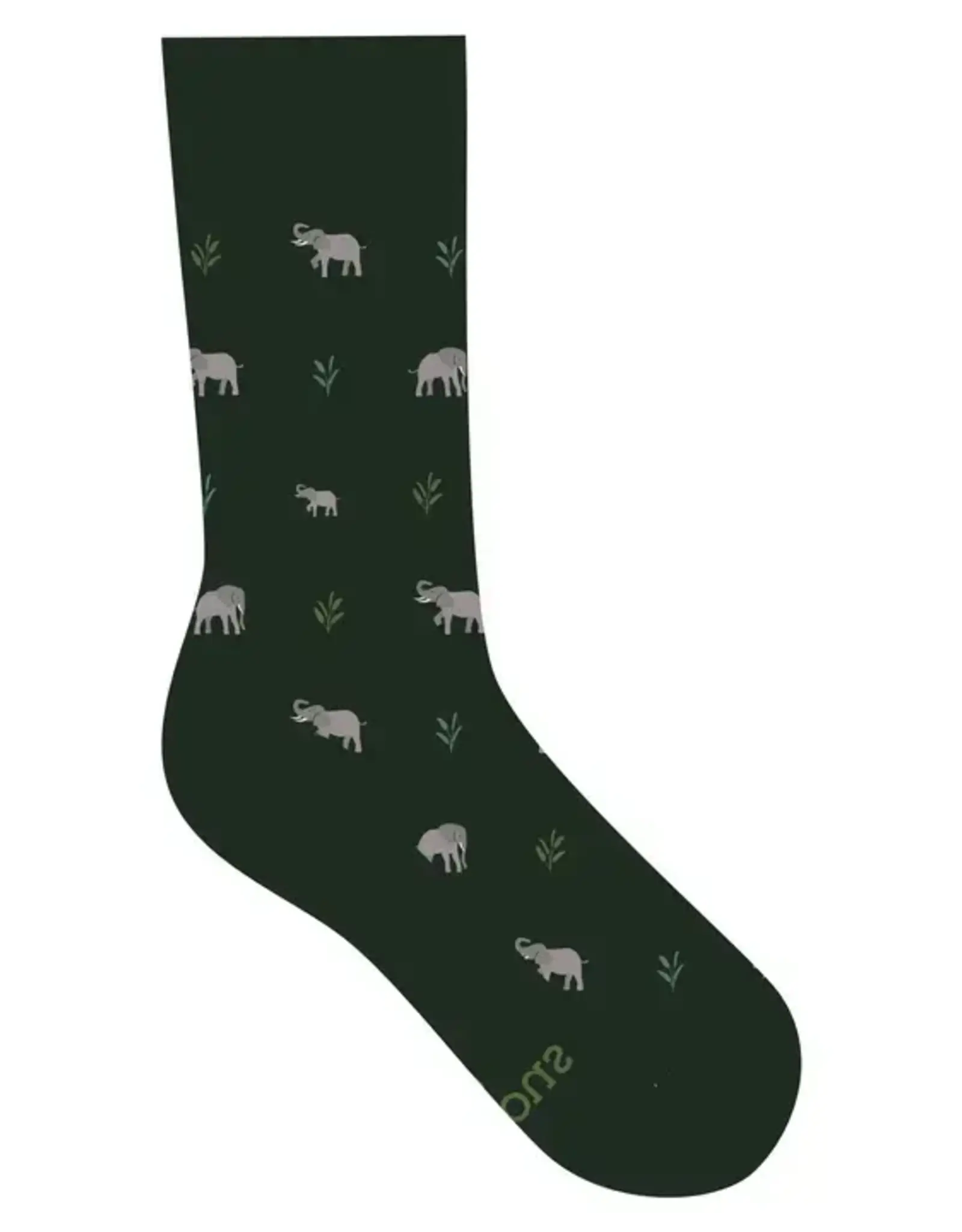Conscious Step Socks that Protect Elephants (Green)