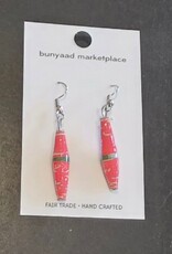 Family Craft Ministry Uganda Recycled Paper Earrings (Assorted Colors)