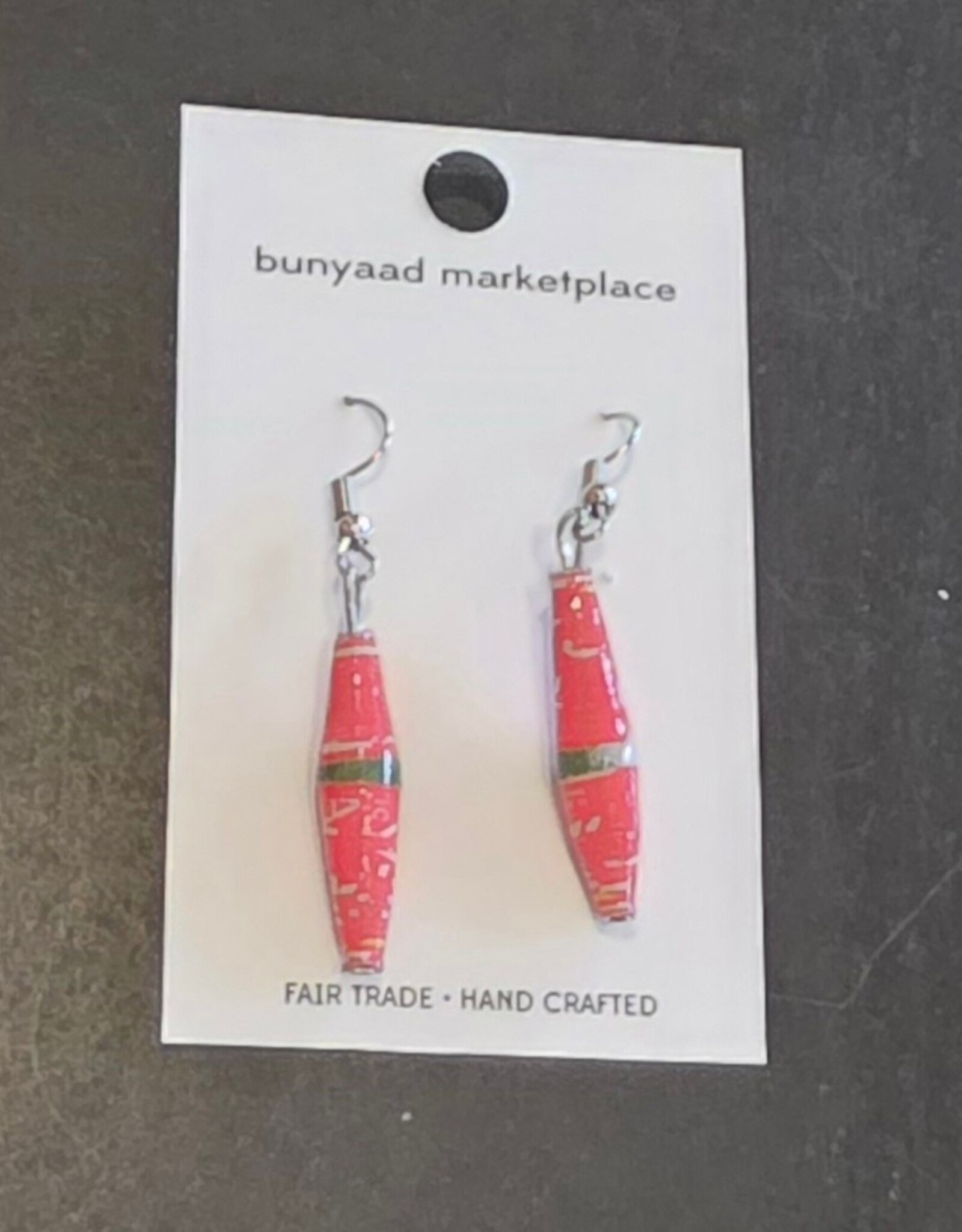 Family Craft Ministry Uganda Recycled Paper Earrings (Assorted Colors)