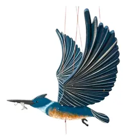 Tulia Artisans Belted Kingfisher Flying Bird Mobile