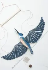 Tulia Artisans Belted Kingfisher Flying Bird Mobile