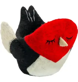 dZi Handmade Woodpecker Felt Pot