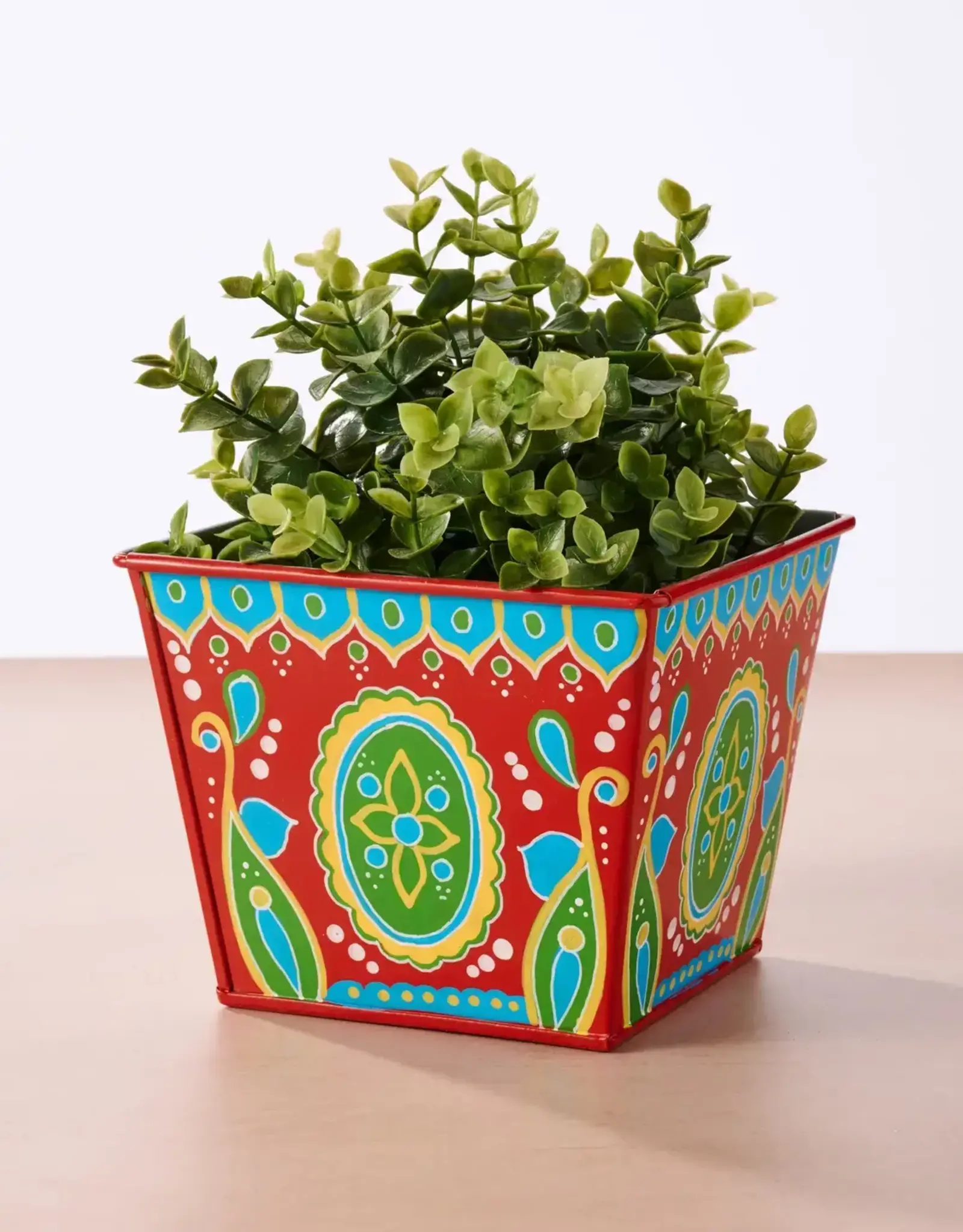 Ten Thousand Villages Rangina Handpainted Planter