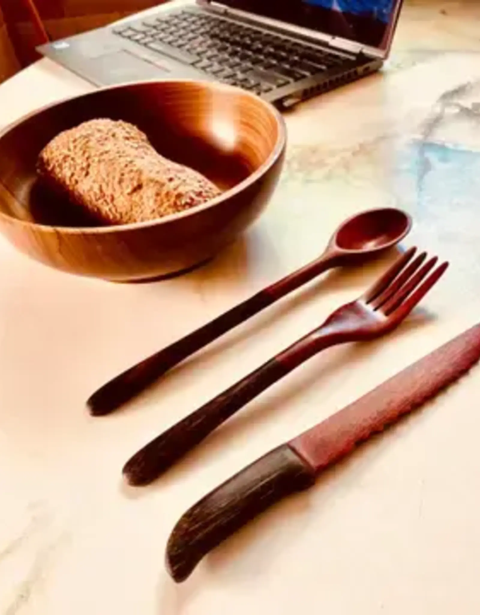 Blossom Inspirations Tikuna Wood Utensils 14"