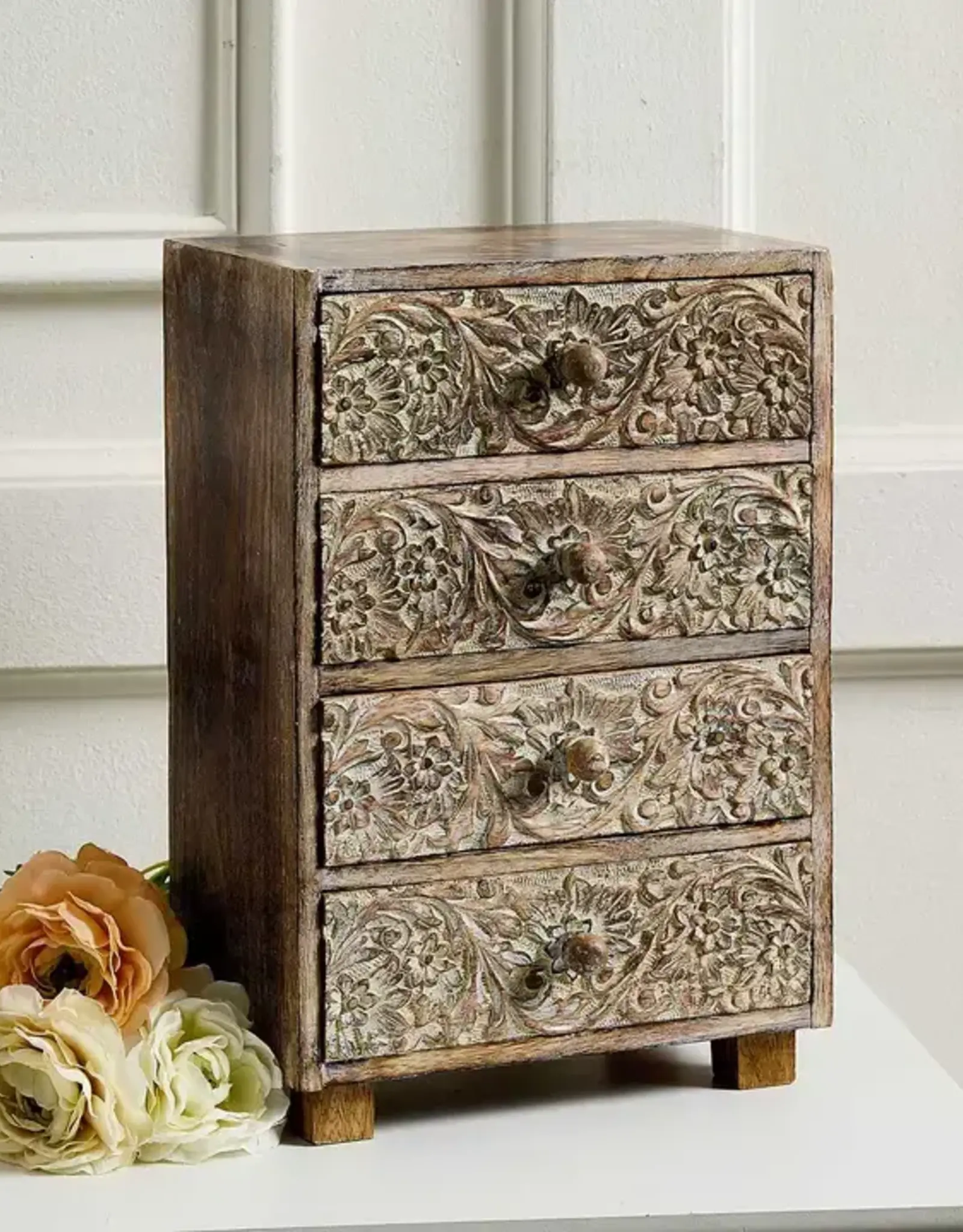 Serrv Tabletop Floral Chest