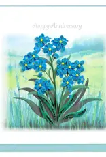 Quilling Card Quilled Anniversary Forget-Me-Not Card