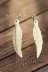 Hopes Unlimited Carved Feather Earrings