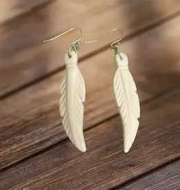 Hopes Unlimited Carved Feather Earrings