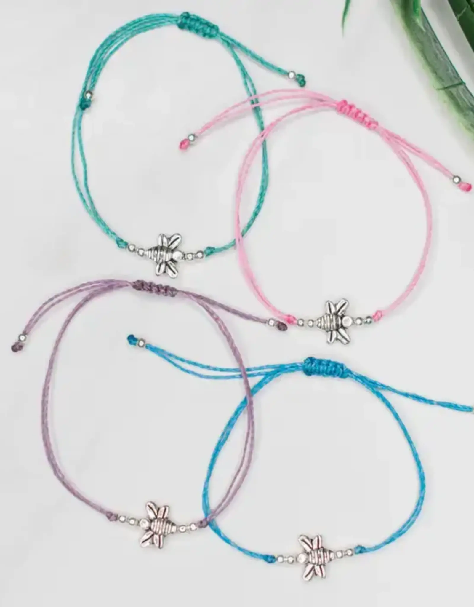 Lucia's Imports String Charm Bracelets Bee