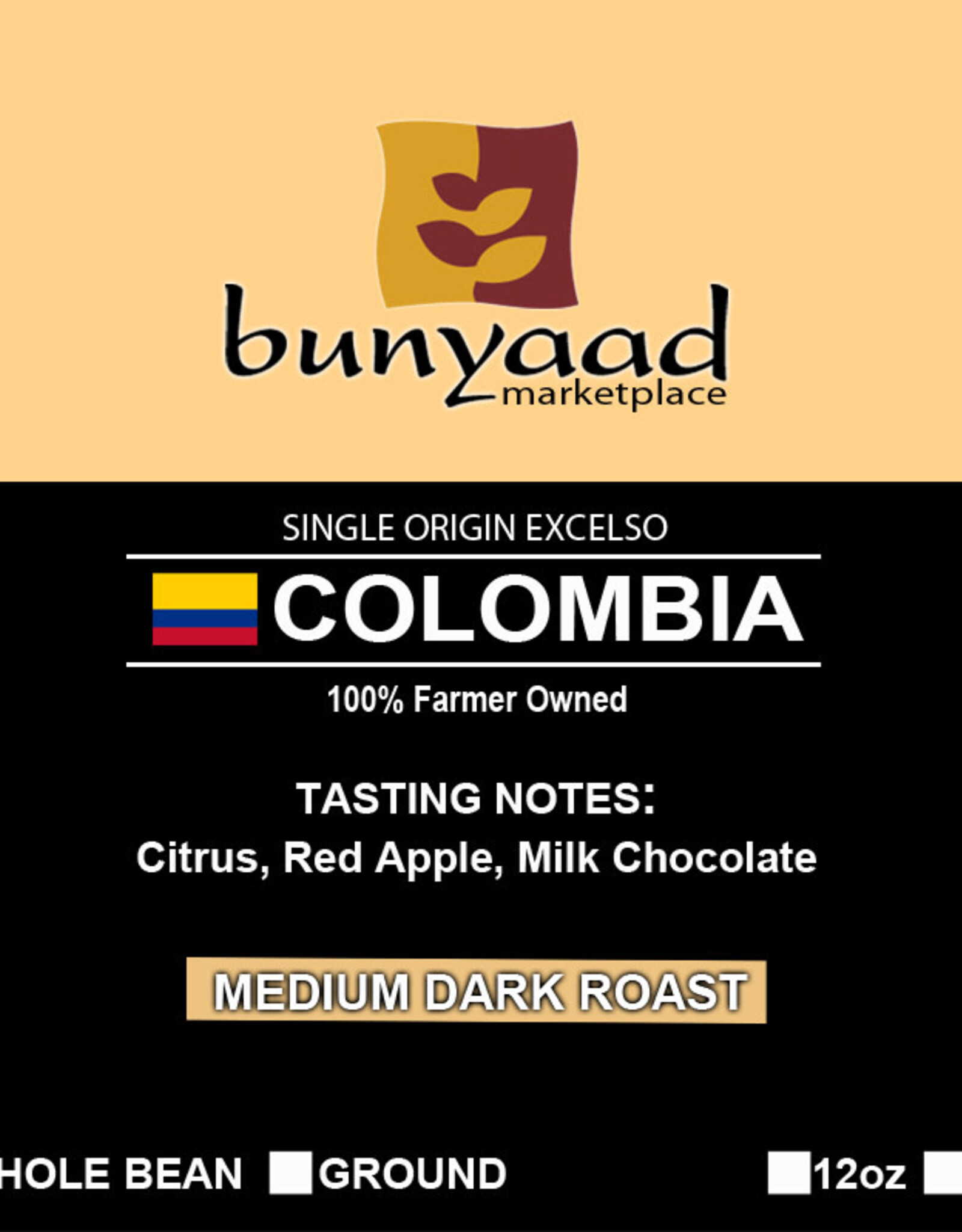 Lenca Coffee Roasters Bunyaad Colombia Coffee - 12oz