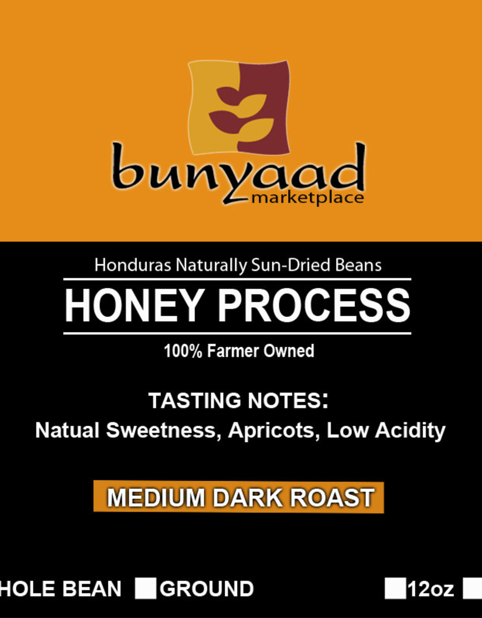 Lenca Coffee Roasters Bunyaad Honey Process Coffee - 12oz