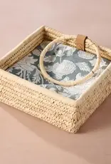 Ten Thousand Villages Khejur Woven Palm Leaf Napkin Basket