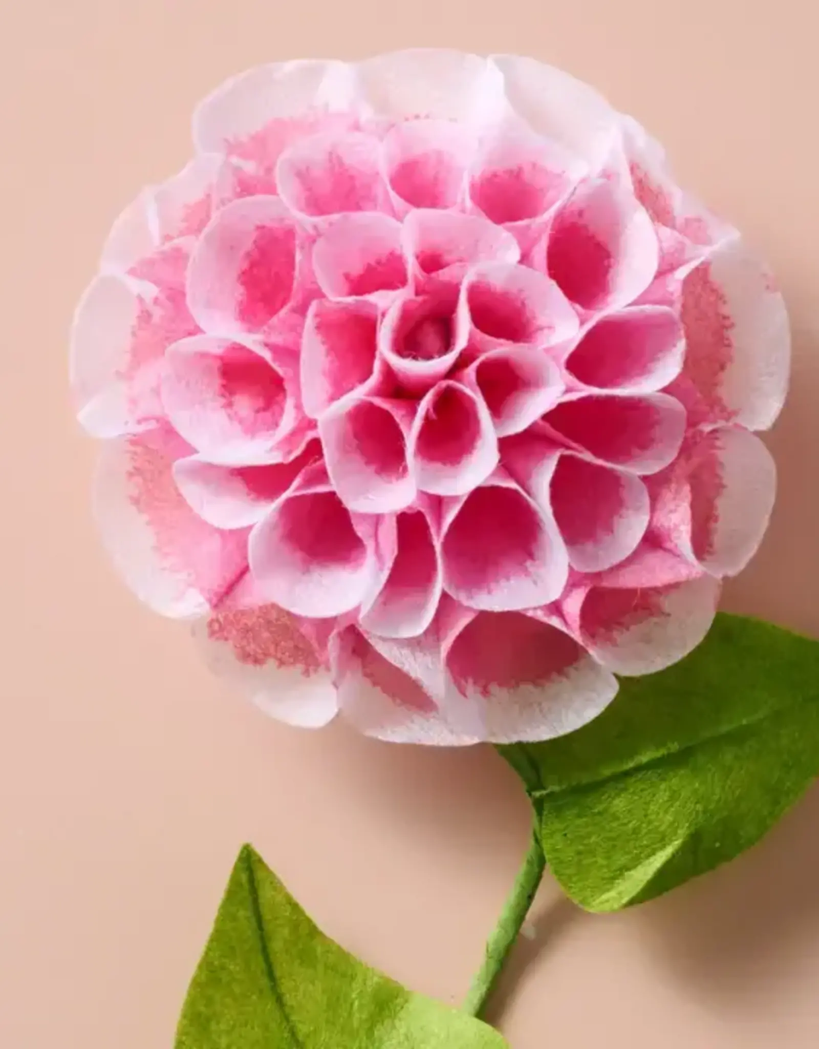 Ten Thousand Villages Silk Paper Flowers (Pink Dahlia)