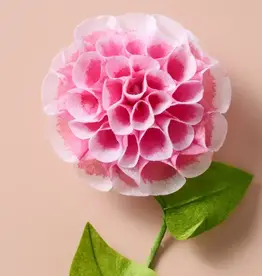 Ten Thousand Villages Silk Paper Flowers (Pink Dahlia)