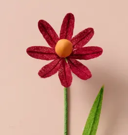 Ten Thousand Villages Silk Paper Flowers (Burgandy Cone)