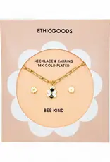 EthicGoods Necklace and Earring Set: Bee and Daisy