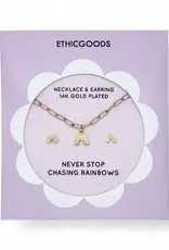EthicGoods Necklace and Earring Set: Rainbows