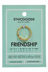 EthicGoods Classic Morse Code Ring: Friendship