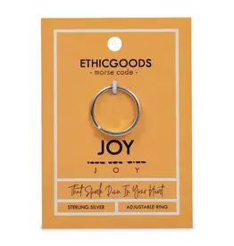 EthicGoods Classic Morse Code Ring: Joy