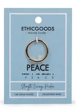 EthicGoods Classic Morse Code Ring: Peace