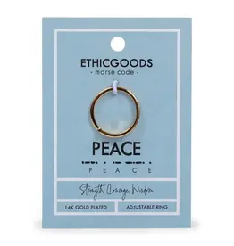 EthicGoods Classic Morse Code Ring: Peace