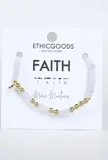 EthicGoods Classic Morse Code Bracelet: Faith