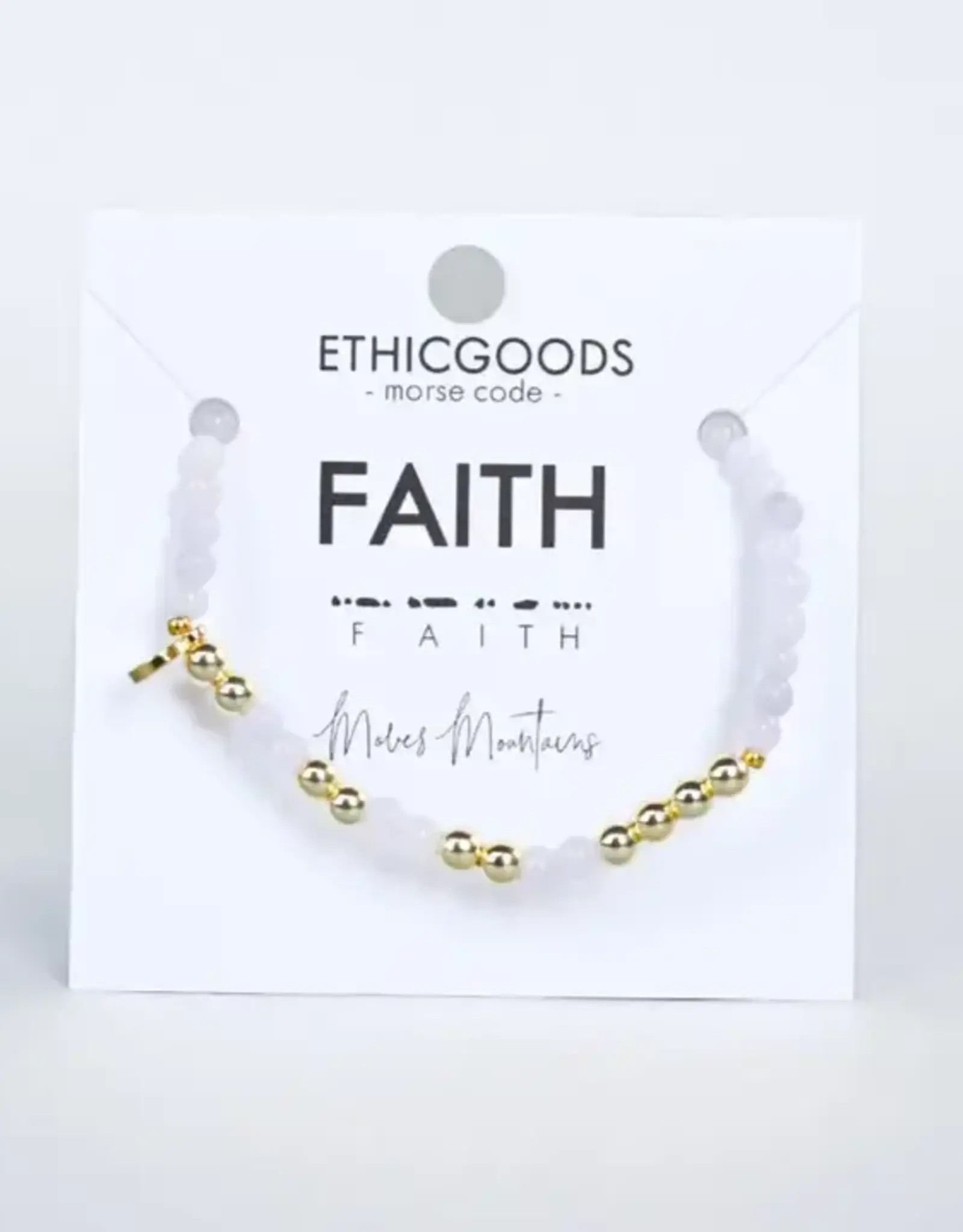 EthicGoods Classic Morse Code Bracelet: Faith