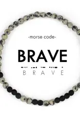 EthicGoods Extended Morse Code Bracelet: Brave