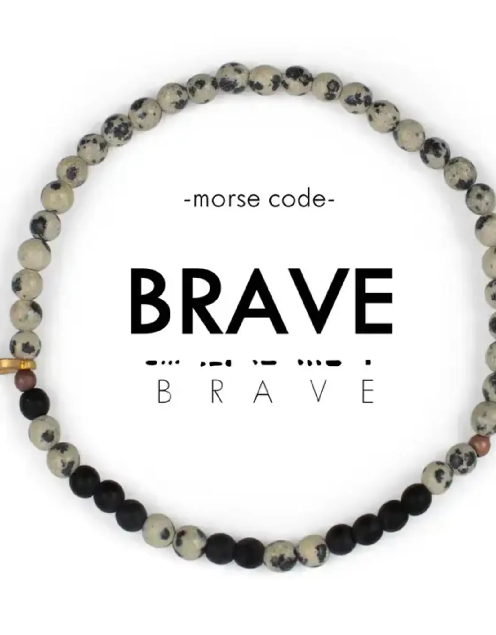 EthicGoods Extended Morse Code Bracelet: Brave